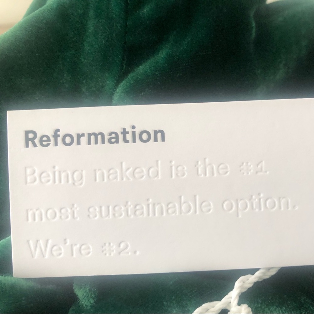 Reformation Peonie Dress Emerald - Picture 10 of 12